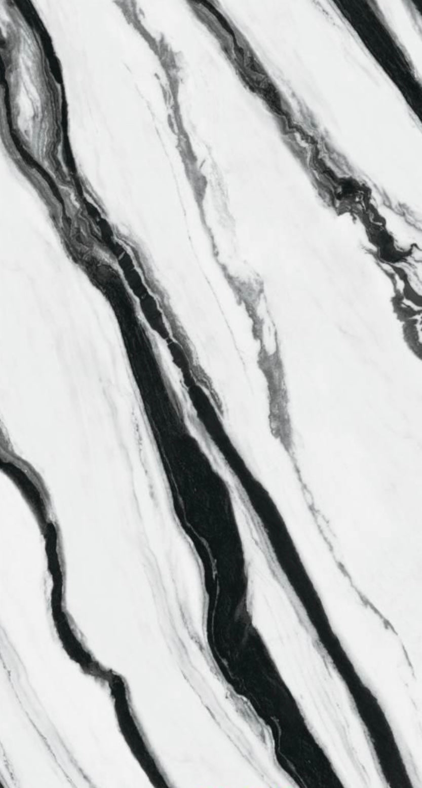Pvc panel Marble look white - black - grey