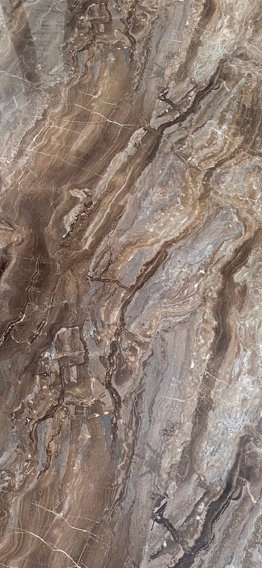 Pvc panel Marble look Onyx brown