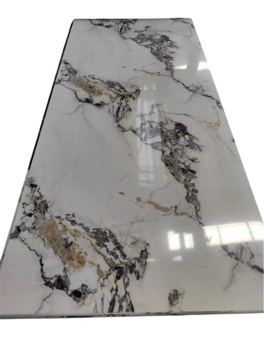 Marble look white - grey - gold