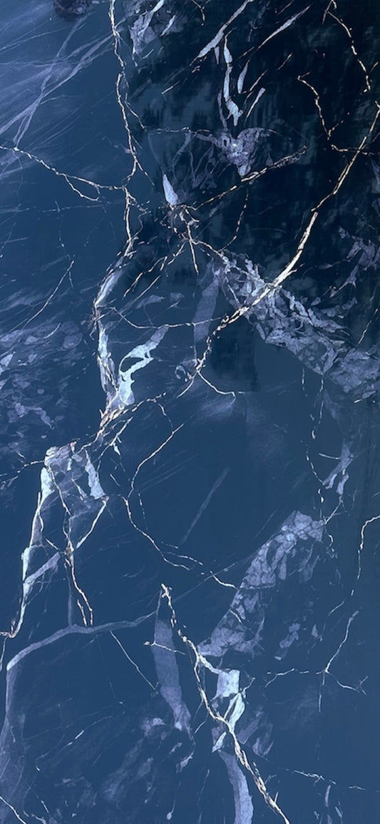 PVC black - marble white lines