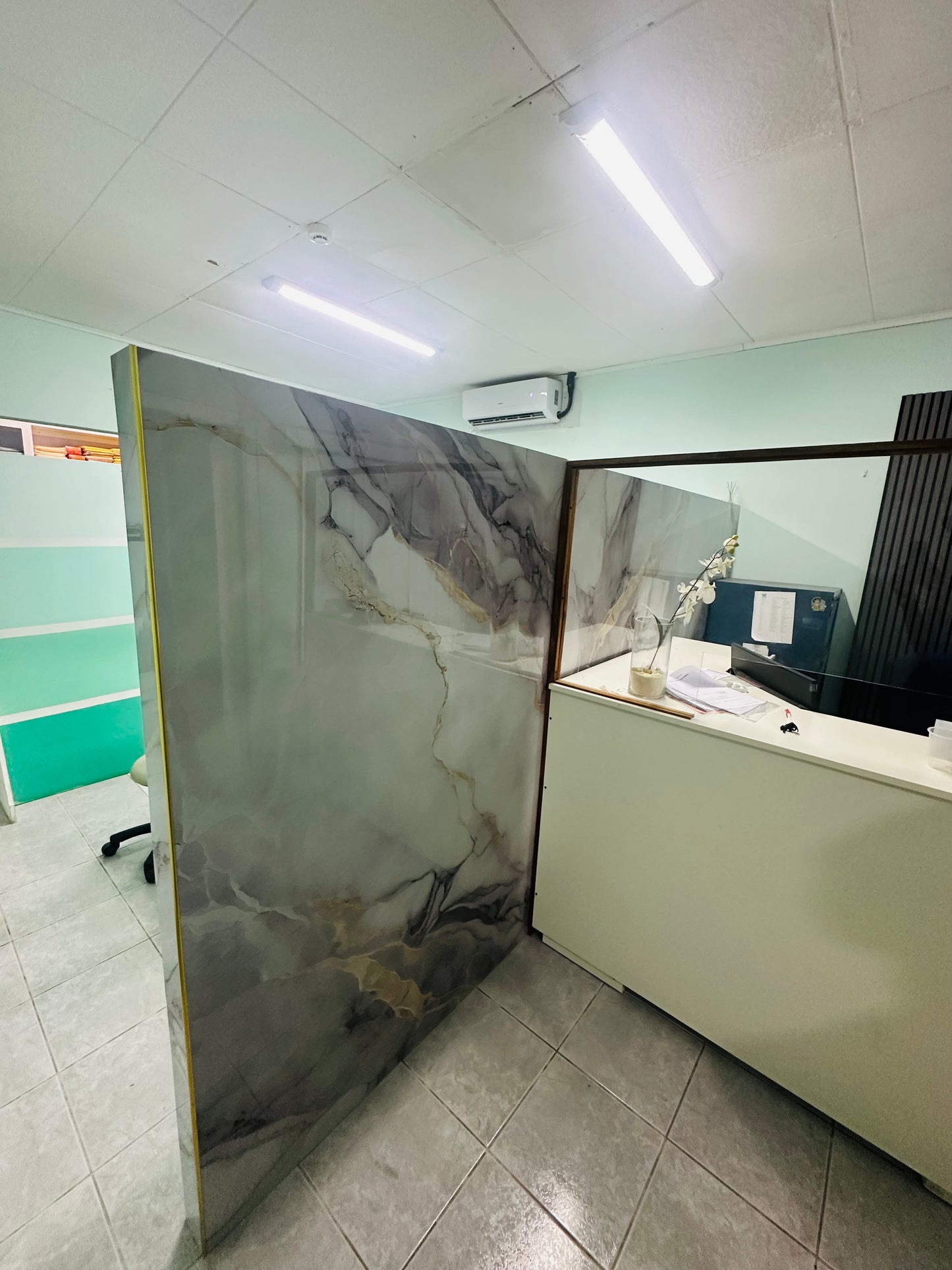 Pvc panel Marble look grey