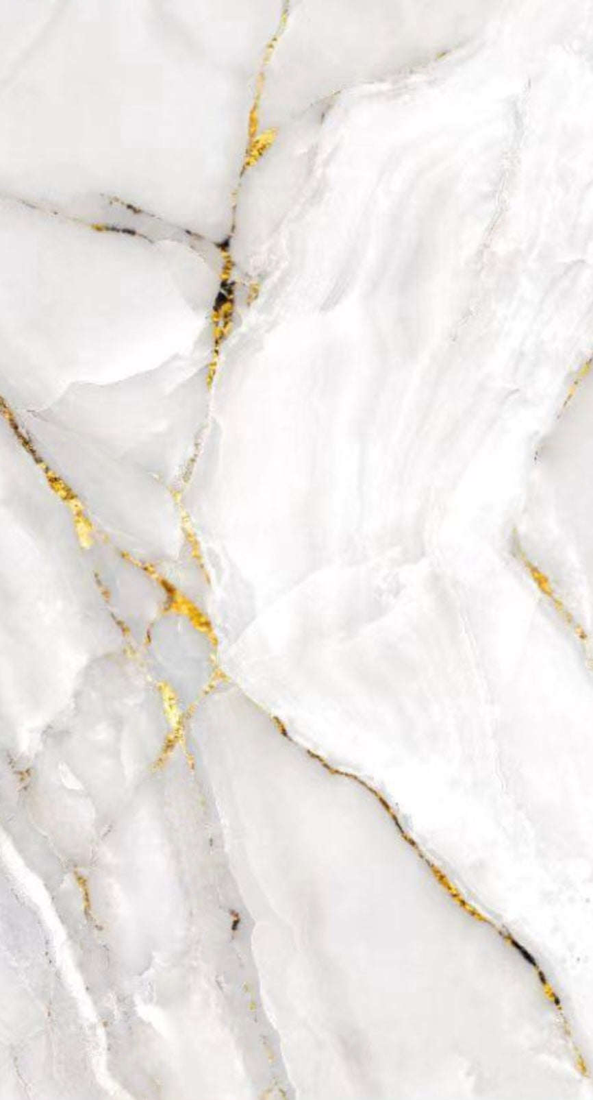 Pvc panel Marble look white/grey - gold