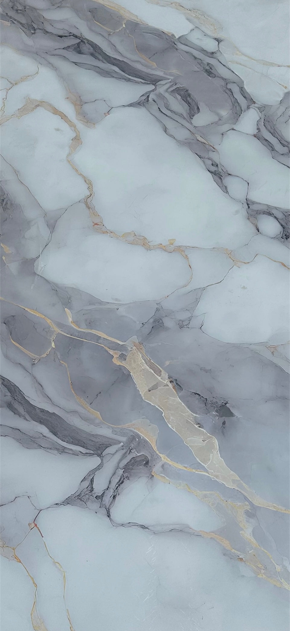 Pvc panel Marble look grey - white - gold