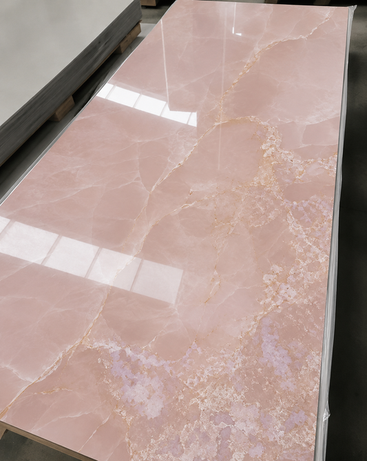 PVC panel pink marble