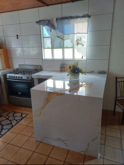 Pvc panel Marble look white - gold