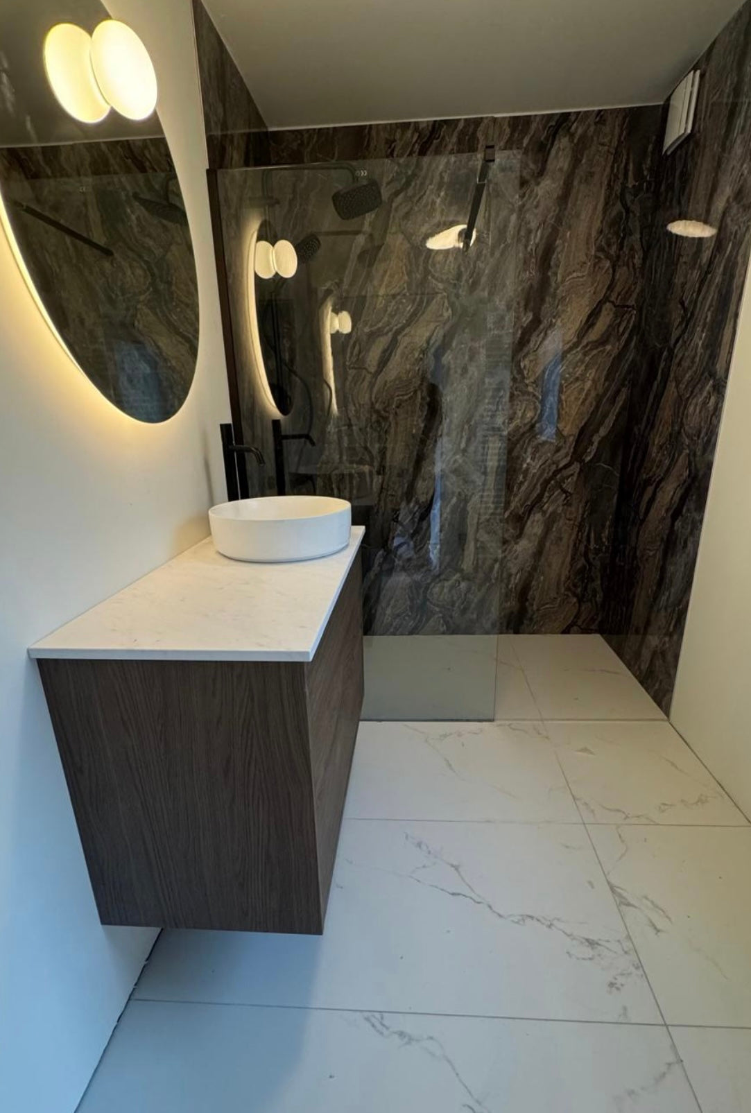 Pvc panel Marble look Onyx brown