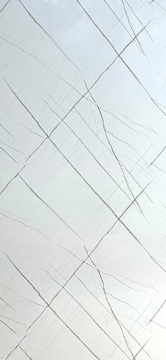 Pvc panel white - brown lines