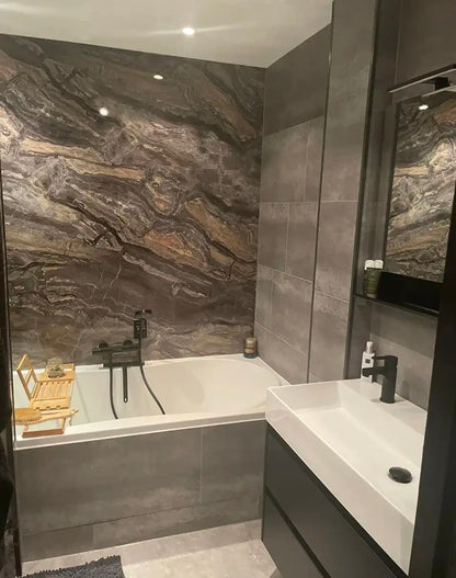 Pvc panel Marble look Onyx brown