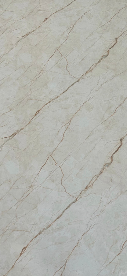 Pvc panel Marble look beige - brown lined