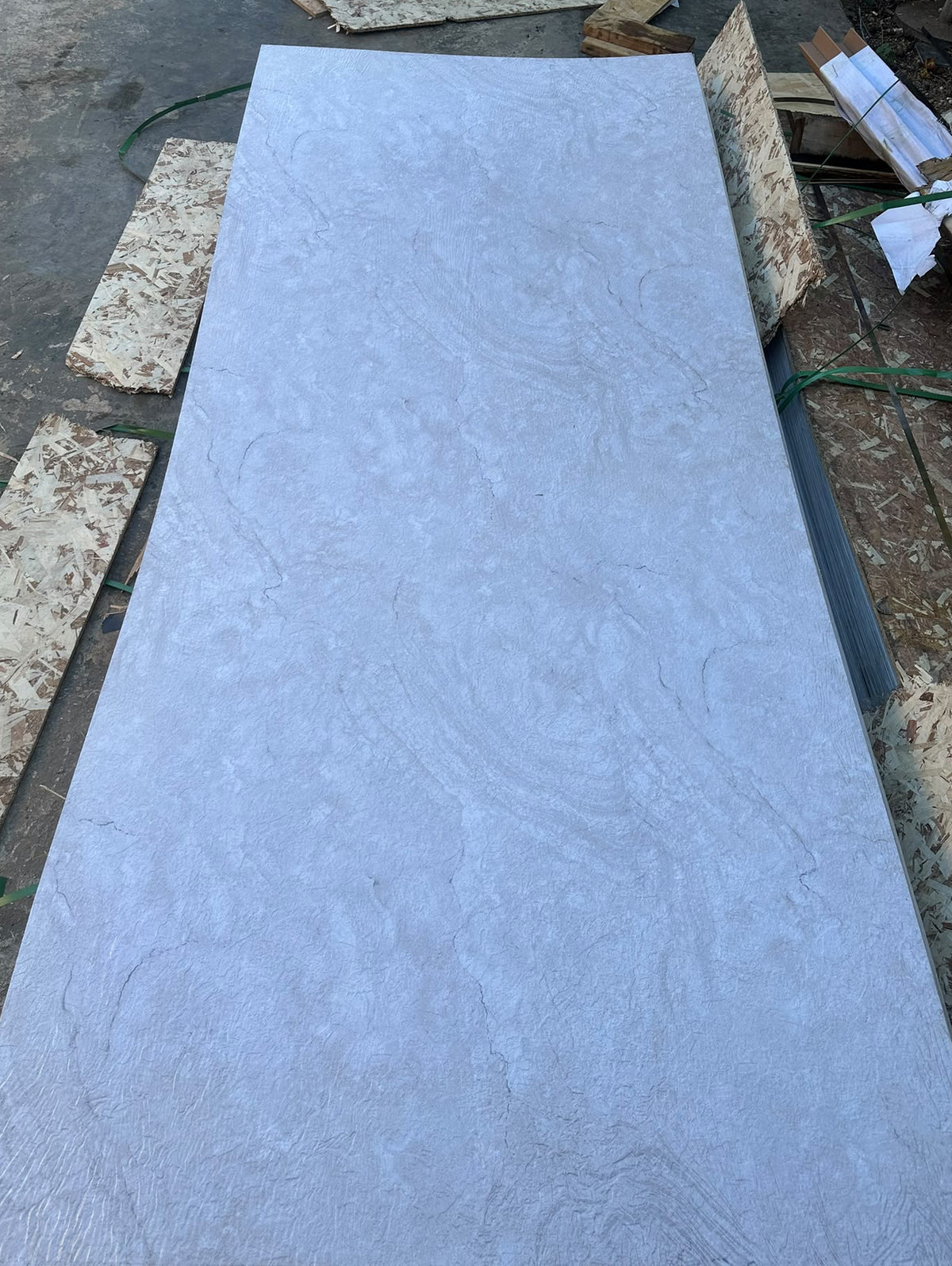 Pvc panel light grey matte finisch