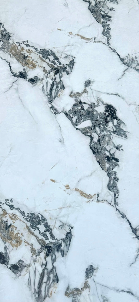 Marble look white - grey - gold