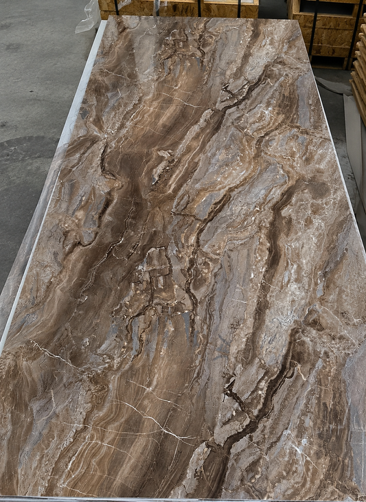 Pvc panel Marble look Onyx brown