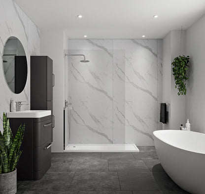 Marble look white - grey