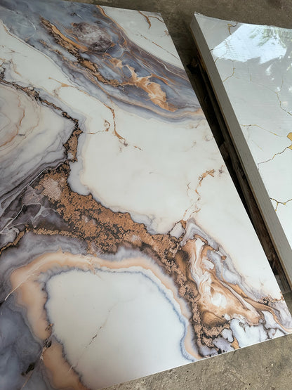 Pvc panel Marble look brown - grey - gold