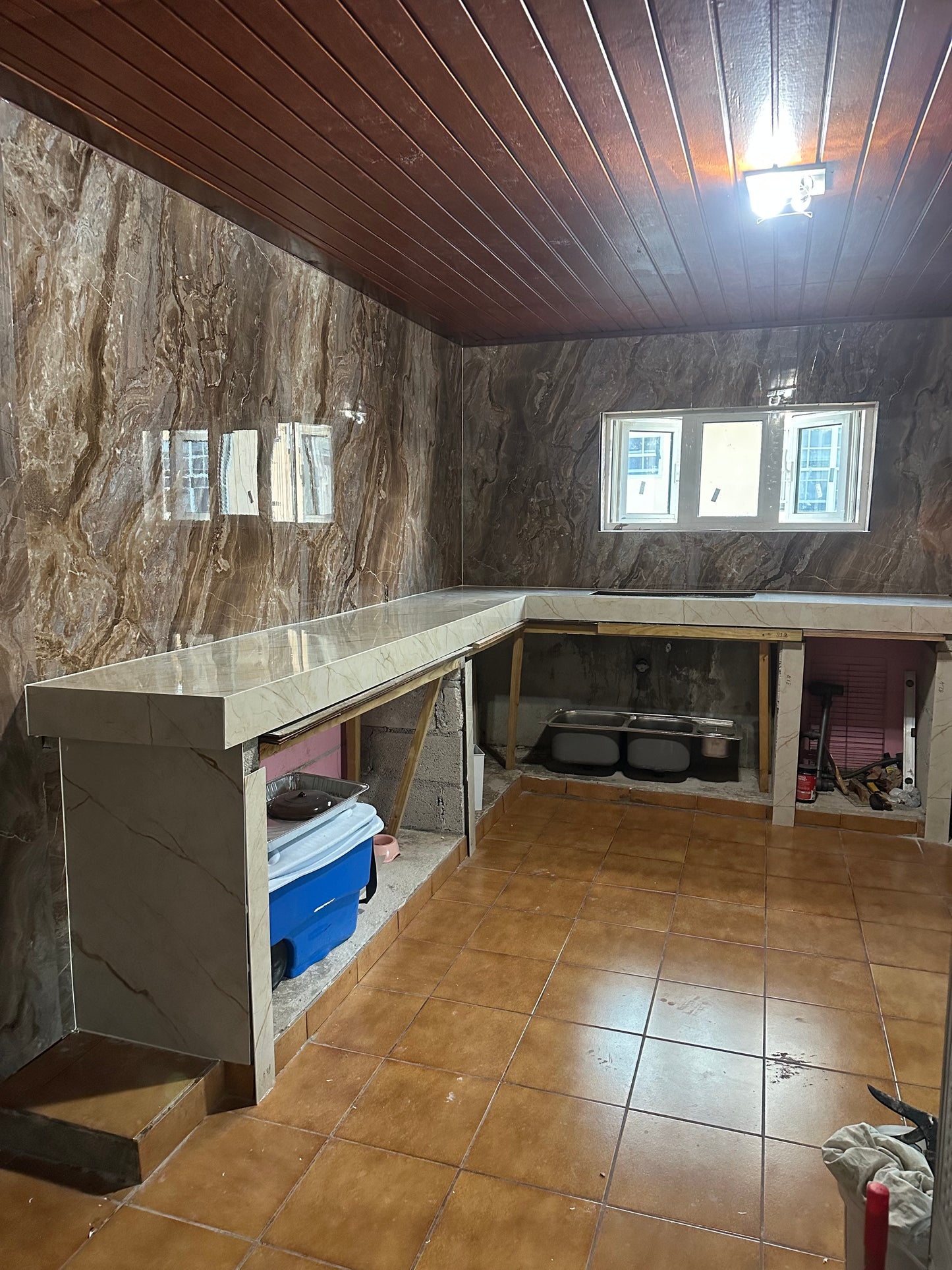 Pvc panel Marble look Onyx brown